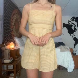 Adorable yellow gingham dress